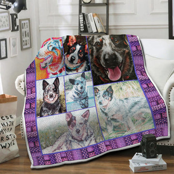 litzzy Australian Cattle Dog Fleece Blanket HST19101432 fleece blanket   
