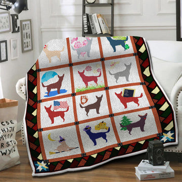 litzzy Australian Cattle Dog Fleece Blanket HST1910511 fleece blanket   