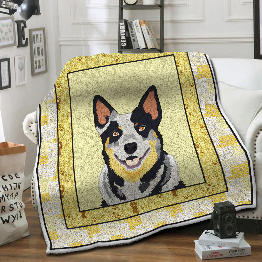 litzzy Australian Cattle HQT1610382 Fleece Blanket Fleece Blanket   