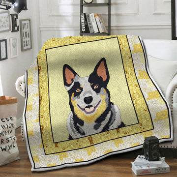 litzzy Australian Cattle HQT1610382 Fleece Blanket Fleece Blanket   