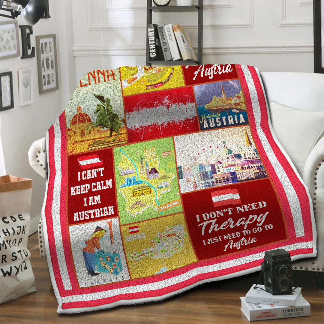 litzzy Austria Fleece Blanket HST19101001 Fleece Blanket   