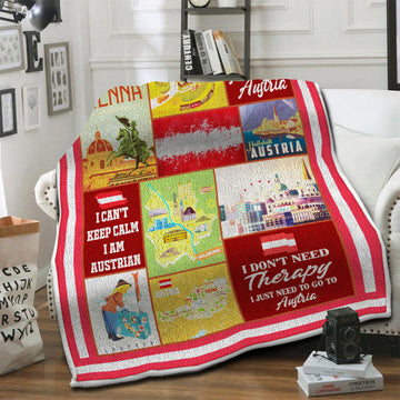 litzzy Austria Fleece Blanket HST19101001 Fleece Blanket   