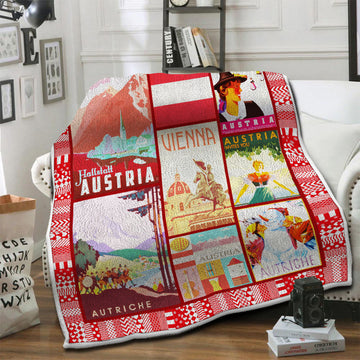 litzzy Austria Fleece Blanket HST19102615 Fleece Blanket   