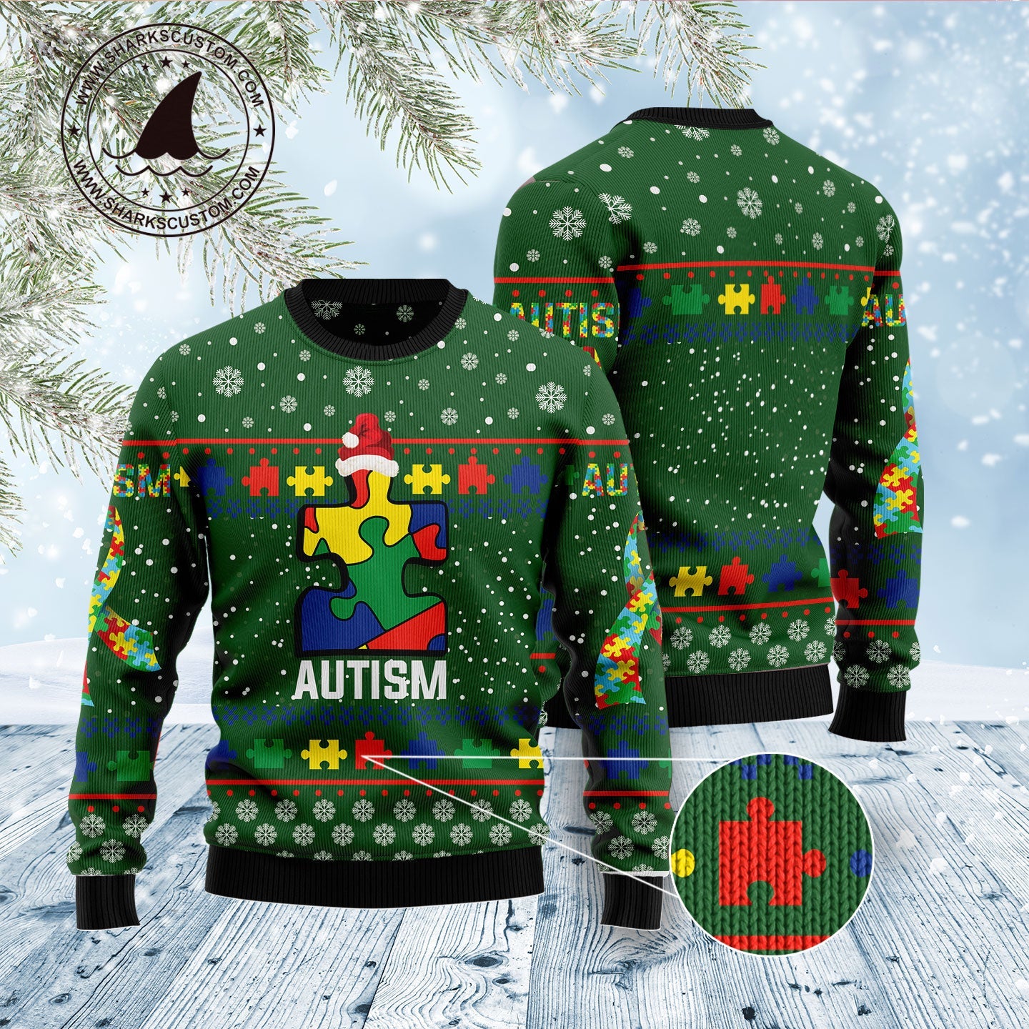 litzzy Autism D1011 Ugly Christmas Sweater -  Best Gift For Christmas, Noel Malalan - Christmas Signature sweater   