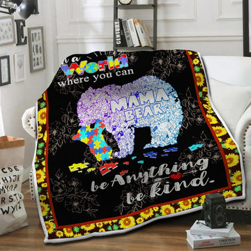 litzzy Autism Fleece Blanket HST19103563 Fleece Blanket   
