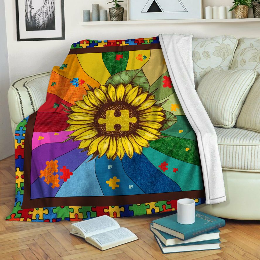 litzzy Autism Fleece Blanket HST19103562 Fleece Blanket   
