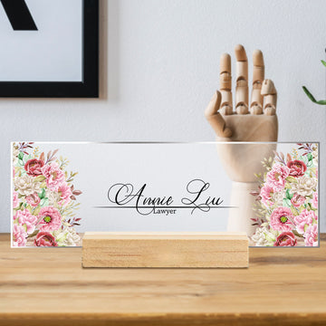 litzzy Personalized Acrylic Name Plate Office Desk Sign Position Plaque Acrylic Plaque Style1  