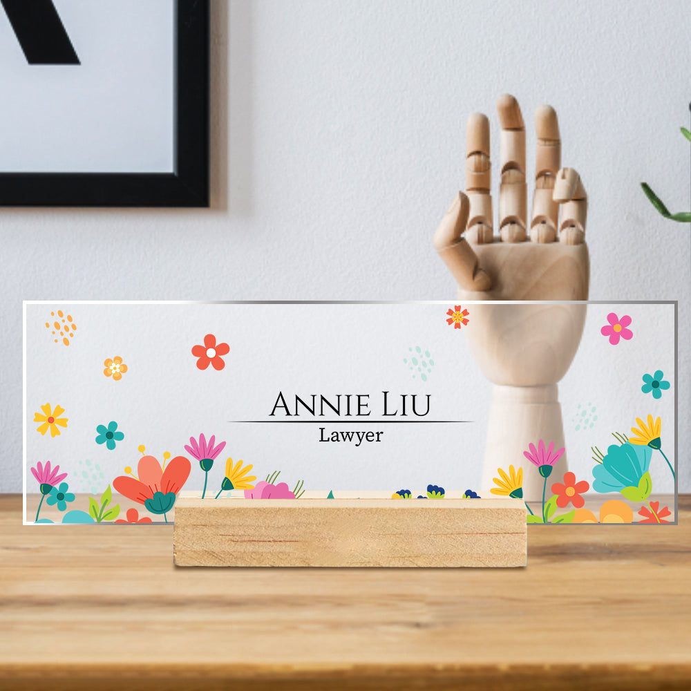 litzzy Personalized Acrylic Name Plate Office Desk Sign Position Plaque Acrylic Plaque Style5  