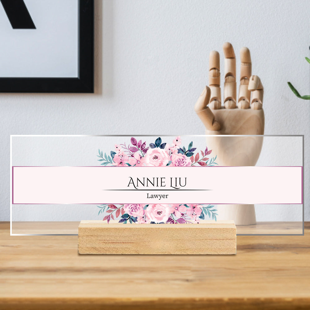 litzzy Personalized Acrylic Name Plate Office Desk Sign Position Plaque Acrylic Plaque Style6  