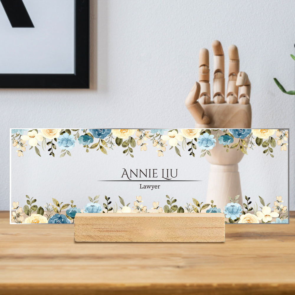 litzzy Personalized Acrylic Name Plate Office Desk Sign Position Plaque Acrylic Plaque Style7  