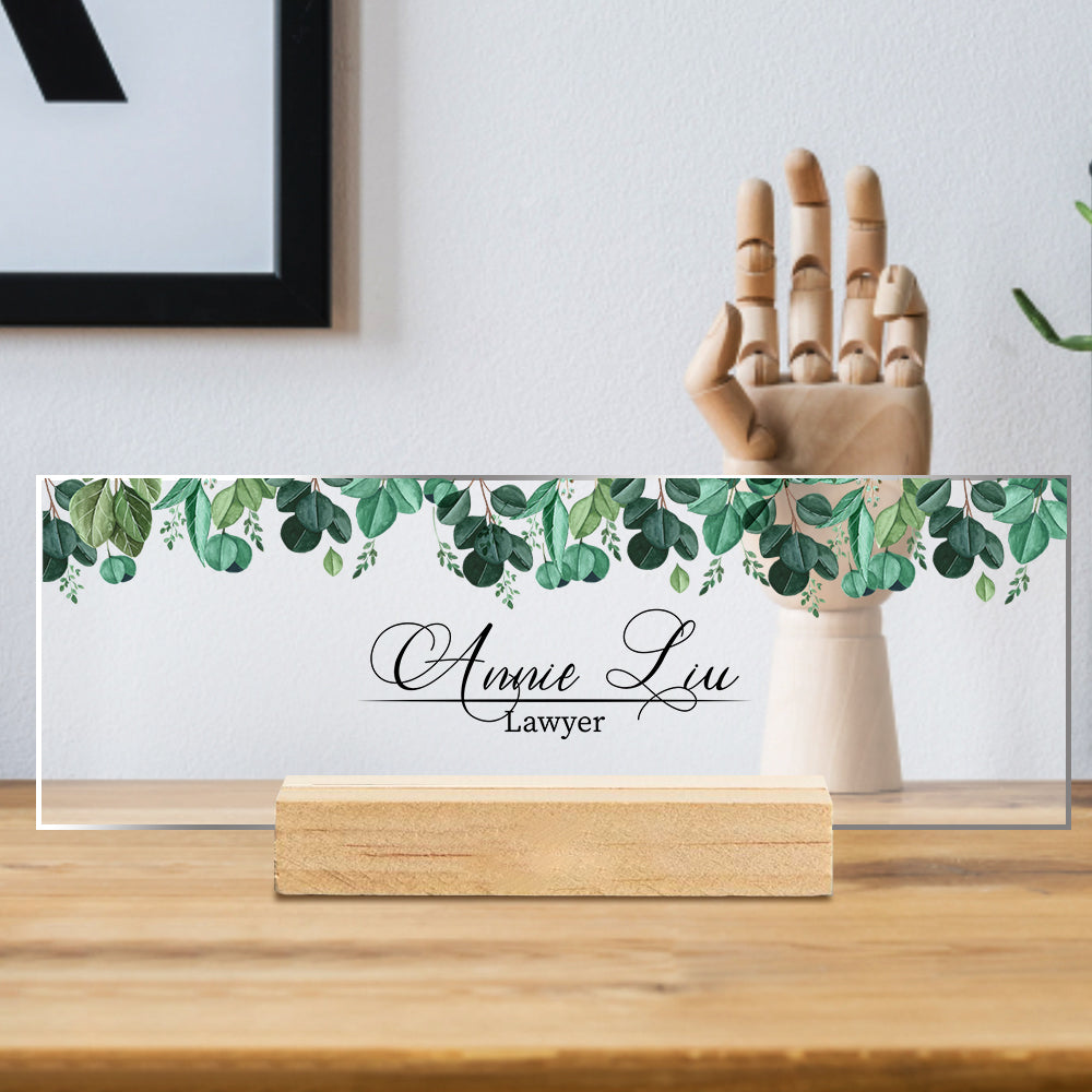litzzy Personalized Acrylic Name Plate Office Desk Sign Position Plaque Acrylic Plaque Style8  