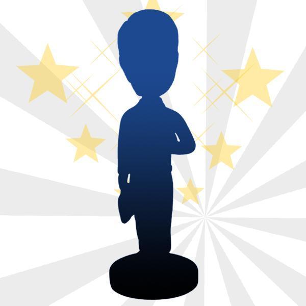 litzzy Fully Customizable 1 Person Custom Bobblehead With Engraved Text bobblehead 15cm(about 6in) Stationary Head 