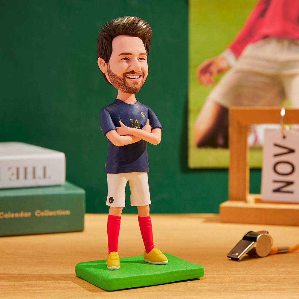 litzzy Personalized World Cup France Soccer Player Bobblehead bobblehead 15cm(about 6in) Stationary Head 