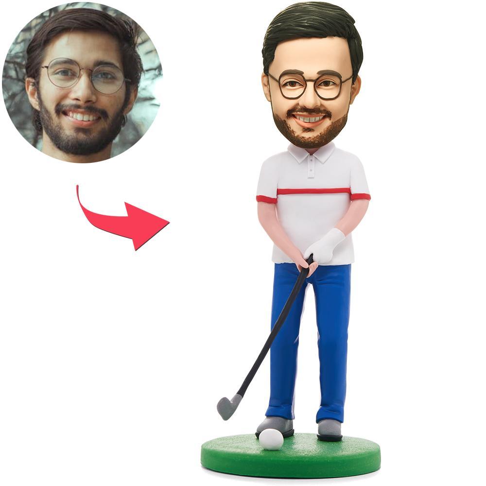 litzzy Personalized Happy Golfer Man Bobblehead Dolls bobblehead 15cm(about 6in) Stationary Head 
