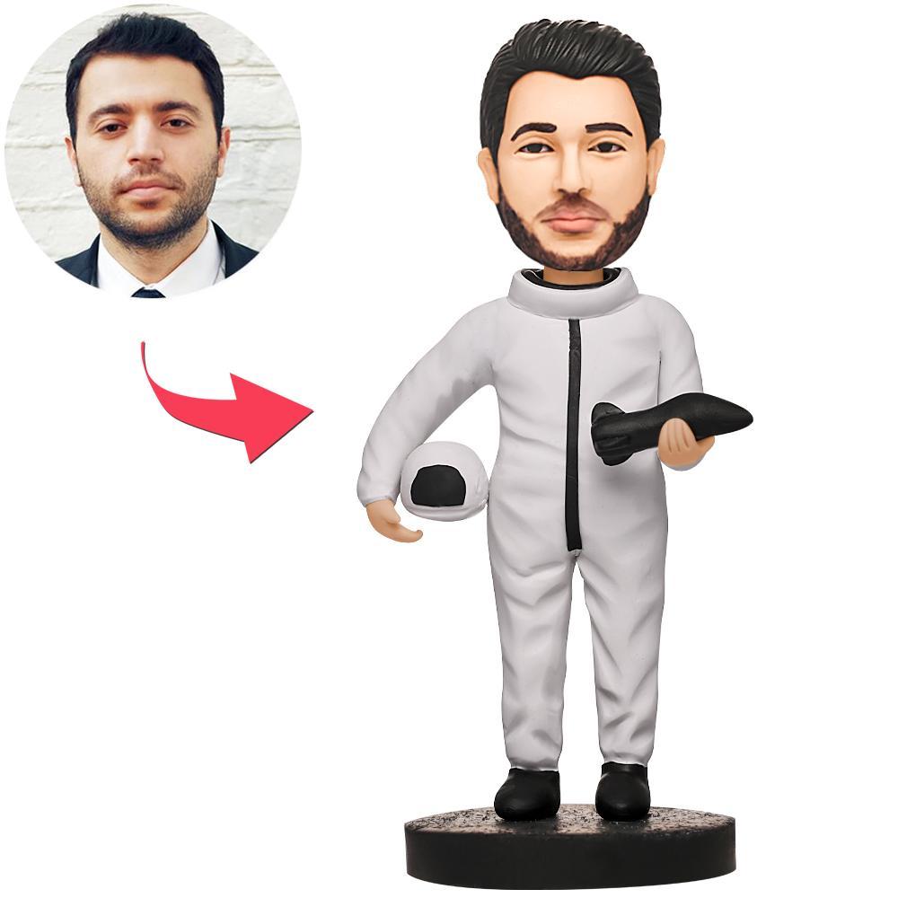 litzzy Personalized Male Astronaut Bobblehead Doll bobblehead 15cm(about 6in) Stationary Head 