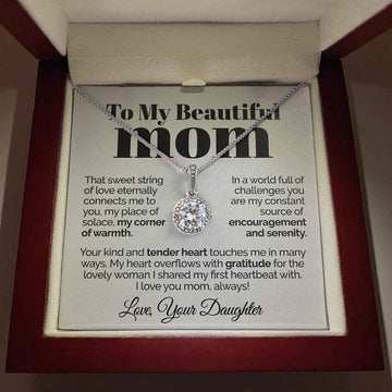 litzzy To My Beautiful Mom - That Sweet String Of Love - Eternal Hope Necklace Jewelry   