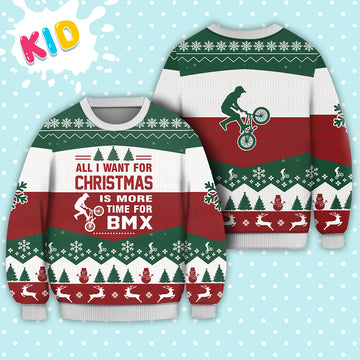 litzzy BMX All I Want For Christmas Sweater Christmas Knitted Print Sweatshirt - Best Gift For Christmas, Noel Malalan - Christmas Signature - Ugly Christmas Sweater Sweater Kid XS 