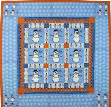 litzzy Baby Snowman CLT1812018H Fleece Blanket Quilt Blanket   
