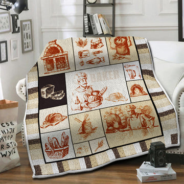 litzzy Baker Fleece Blanket HST19101004 Fleece Blanket   
