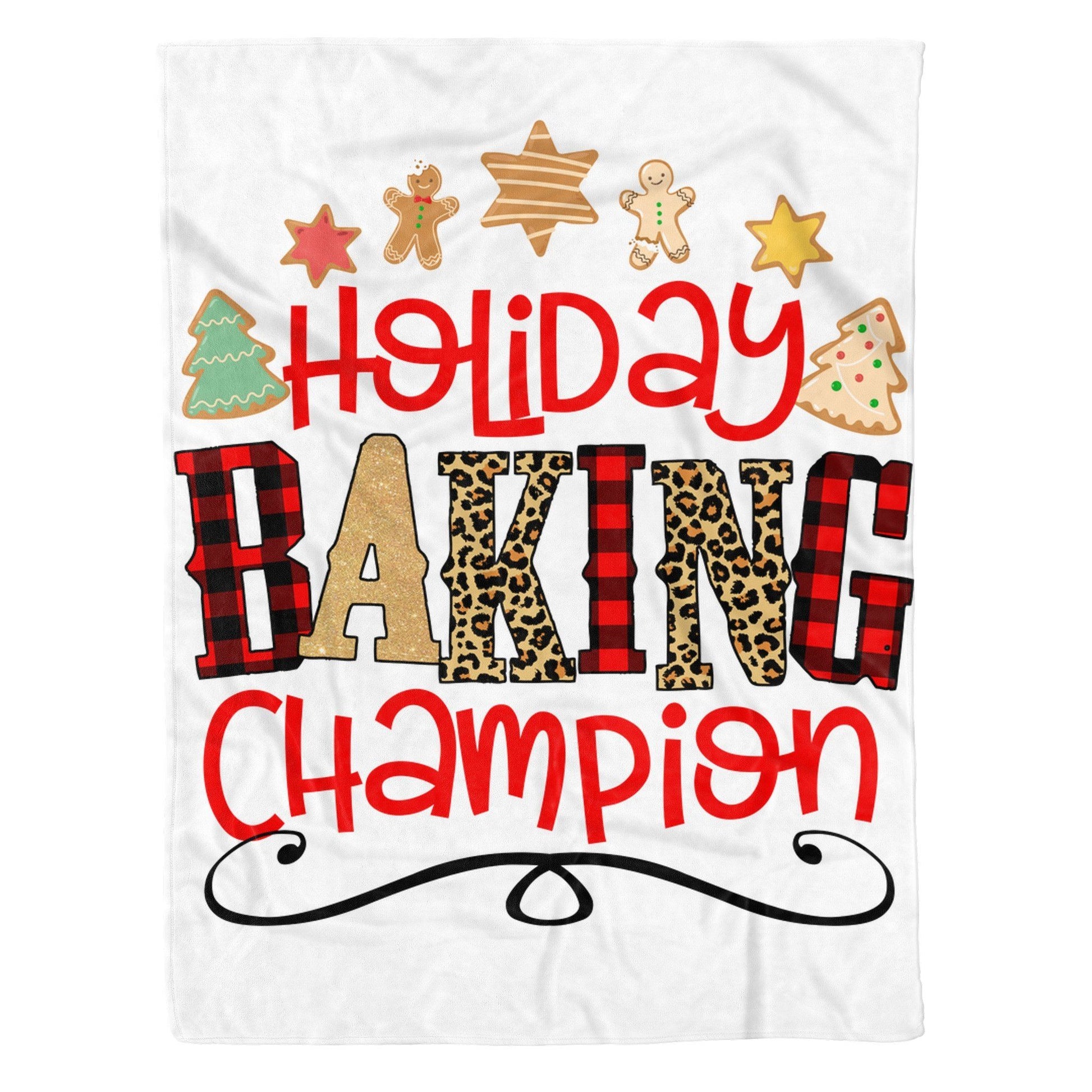 litzzy Baking Champion Christmas CLM2812045S Sherpa Fleece Blanket Sherpa Fleece Blanket   