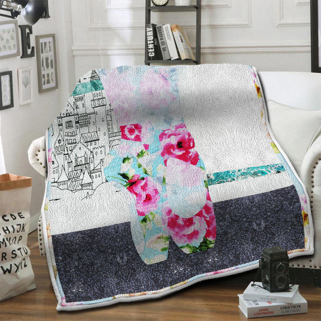 litzzy Ballerina Fleece Blanket HST1910513 Fleece Blanket   