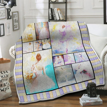 litzzy Ballet Fleece Blanket HST19101005 Fleece Blanket   