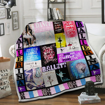litzzy Ballet Fleece Blanket HST19101611 Fleece Blanket   