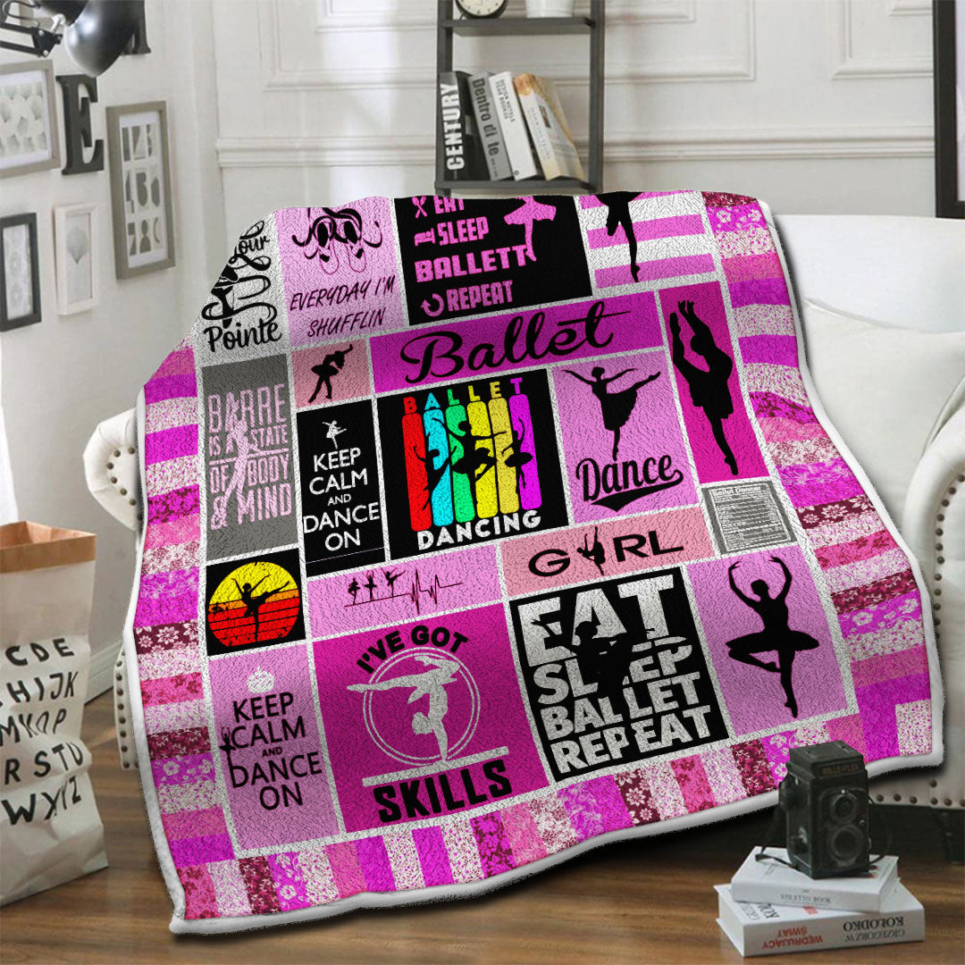 litzzy Ballet Fleece Blanket HST1910226 Fleece Blanket   