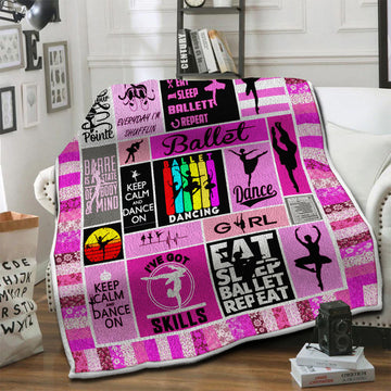 litzzy Ballet Fleece Blanket HST1910226 Fleece Blanket   
