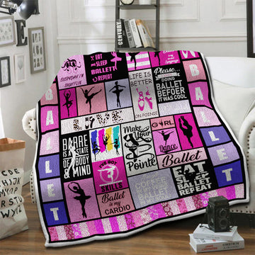 litzzy Ballet Fleece Blanket HST1910514 Fleece Blanket   
