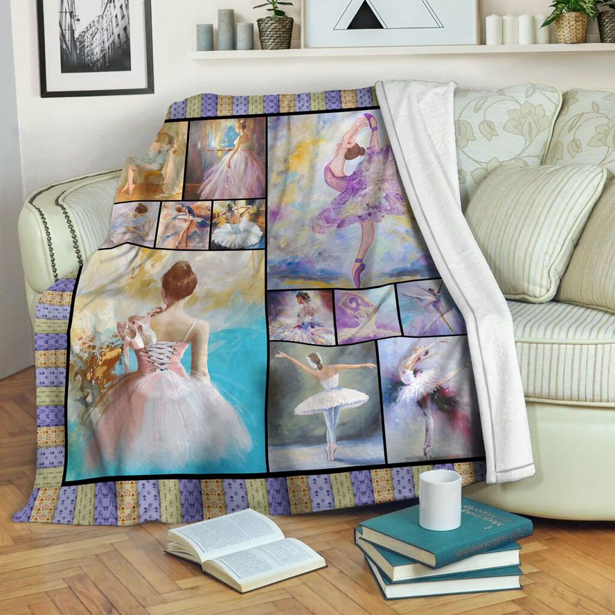 litzzy Ballet Fleece Blanket HST19101005 Fleece Blanket   