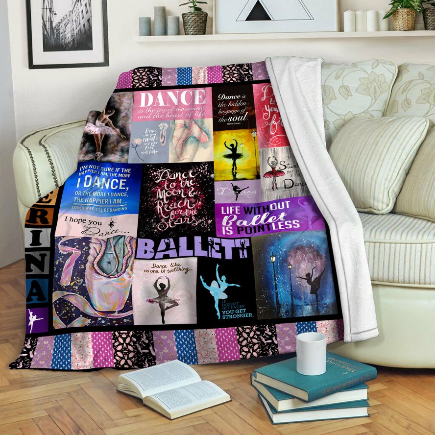 litzzy Ballet Fleece Blanket HST19101611 Fleece Blanket   