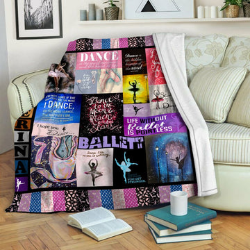 litzzy Ballet Fleece Blanket HST19101611 Fleece Blanket   