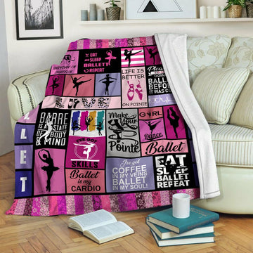 litzzy Ballet Fleece Blanket HST1910514 Fleece Blanket   