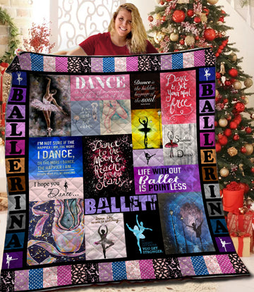 litzzy Ballet Fleece Blanket HST19101611 Quilt Blanket   