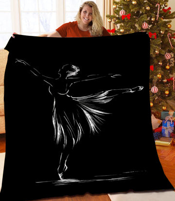 litzzy Ballet Fleece Blanket HST25101914 Quilt Blanket   