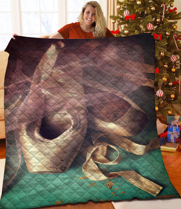 litzzy Ballet Fleece uilt Blanket HST25101915 Quilt Blanket   