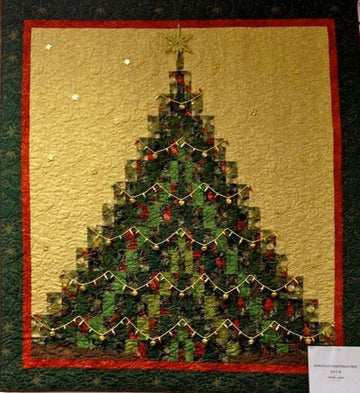 litzzy Bargello Christmas Tree CLA1510015Q Fleece Blanket Quilt Blanket   