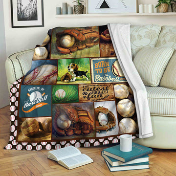 litzzy Baseball B191061 Fleece Blanket Fleece Blanket   