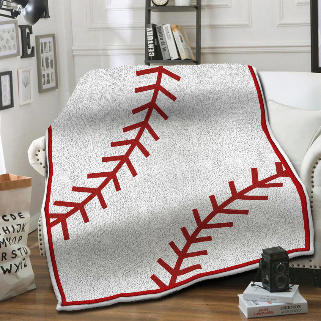 litzzy Baseball Fleece Blanket HST19101206 Fleece Blanket   
