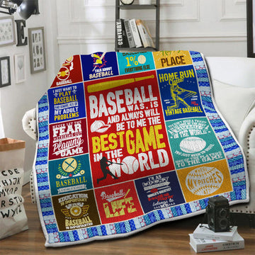 litzzy Baseball Fleece Blanket HST1910228 Fleece Blanket   
