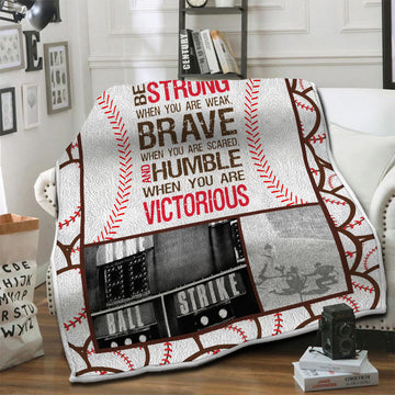 litzzy Baseball Fleece Blanket HST19103565 Fleece Blanket   