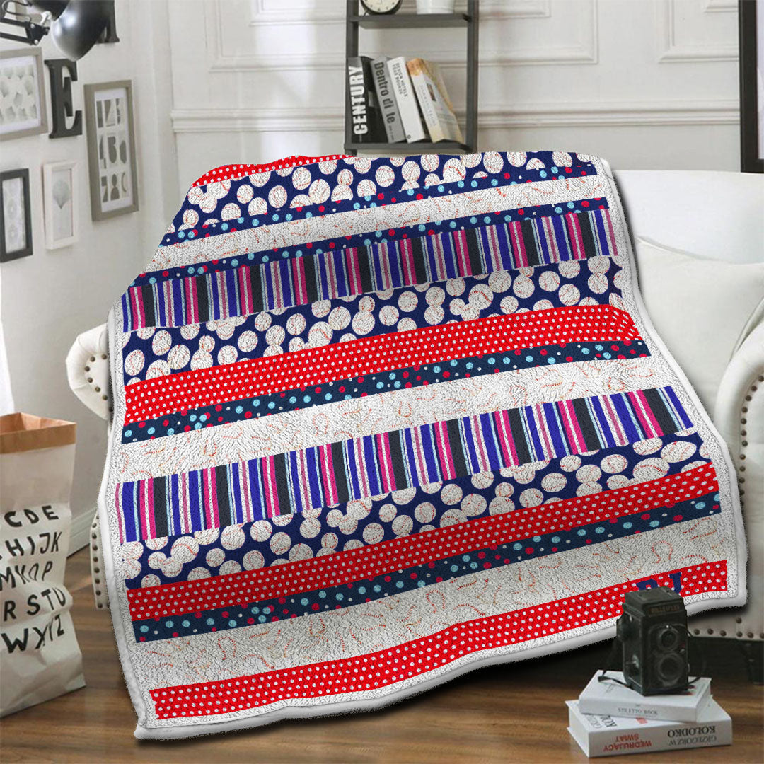 litzzy Baseball Fleece Blanket HST19103566 Fleece Blanket   
