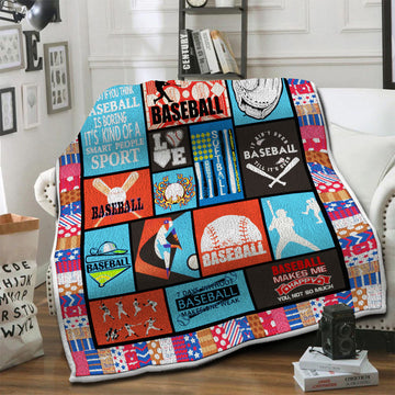 litzzy Baseball Fleece Blanket HST1910515 Fleece Blanket   