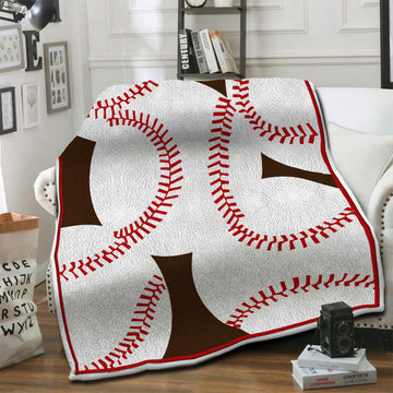 litzzy Baseball HQT1610390 Fleece Blanket Fleece Blanket   