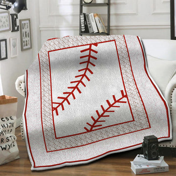 litzzy Baseball HQT1610403 Fleece Blanket Fleece Blanket   