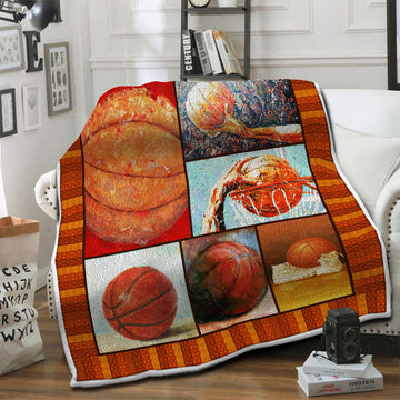 litzzy Basketball Fleece Blanket HST19101621 Fleece Blanket   