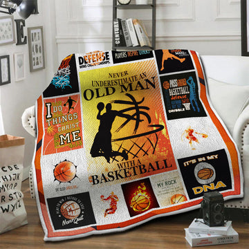 litzzy Basketball Fleece Blanket HST19103570 Fleece Blanket   