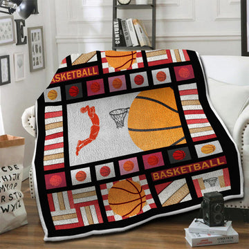 litzzy Basketball Fleece Blanket HST19103572 Fleece Blanket   