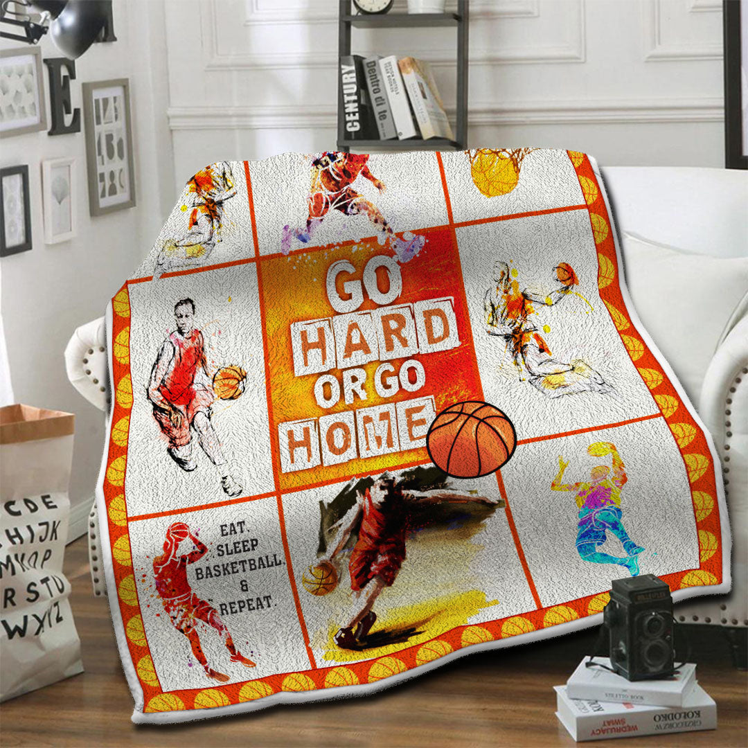 litzzy Basketball Fleece Blanket HST19103574 Fleece Blanket   